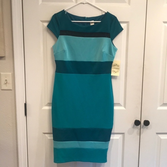 Sangria size 8 teal lined dress- NWT - Picture 1 of 8